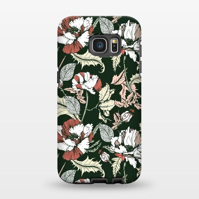 Galaxy S7 EDGE StrongFit Autumn flowering of poppies by Mmartabc