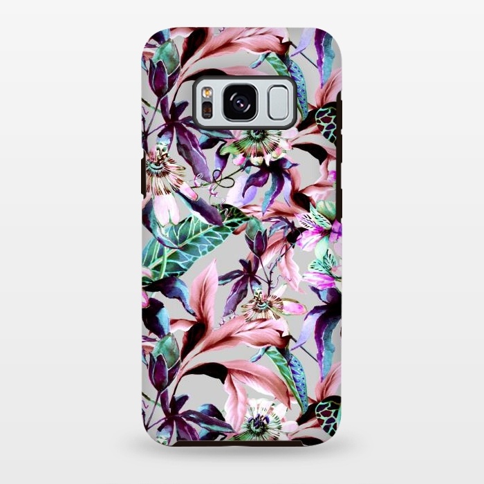 Galaxy S8 plus StrongFit Violet botanical paradise by Mmartabc