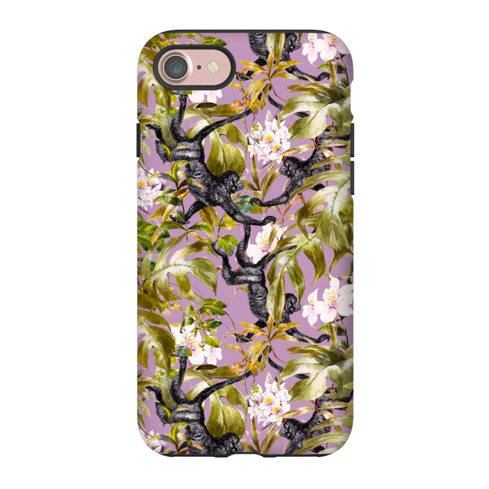 iPhone 7 StrongFit Monkeys in the flowery jungle II by Mmartabc