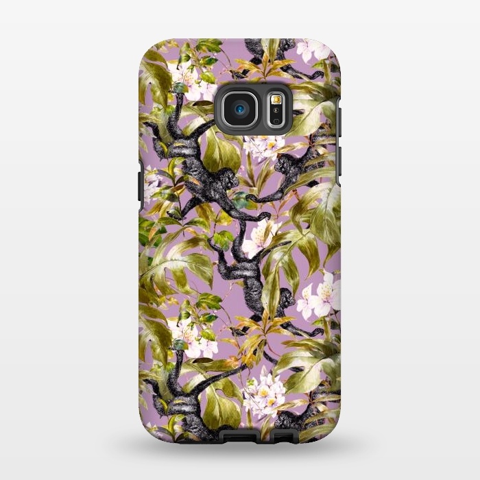 Galaxy S7 EDGE StrongFit Monkeys in the flowery jungle II by Mmartabc