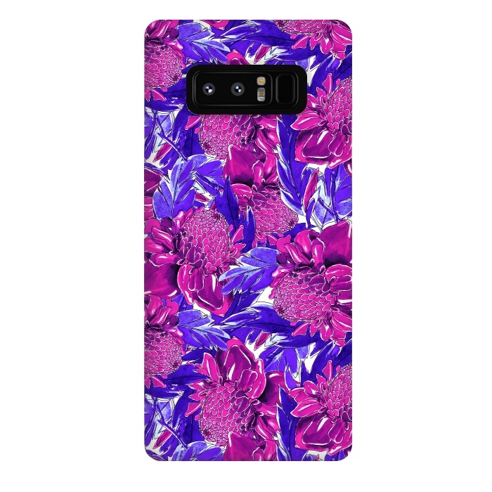Galaxy Note 8 StrongFit Ultra violet proteas meadow by Mmartabc