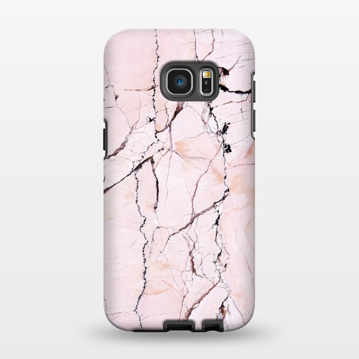 Galaxy S7 EDGE StrongFit Pink texture marble by Mmartabc