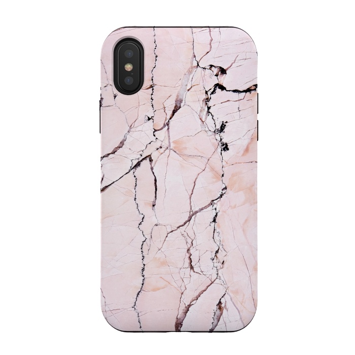 iPhone Xs / X StrongFit Pink texture marble by Mmartabc