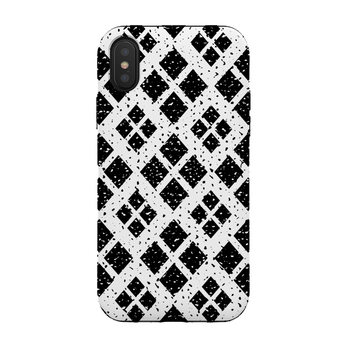 iPhone Xs / X StrongFit Black and White Grunge by Dhruv Narelia