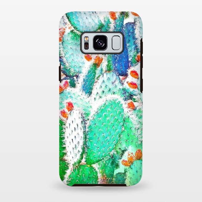 Galaxy S8 plus StrongFit Painted Cactus by Uma Prabhakar Gokhale