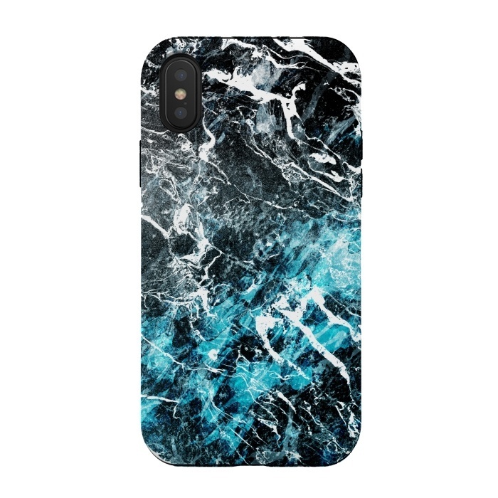 iPhone Xs / X StrongFit Frozen Waves by Steve Wade (Swade)