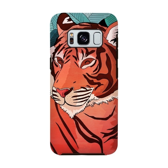 Galaxy S8 StrongFit Tiger in the jungle  by Steve Wade (Swade)