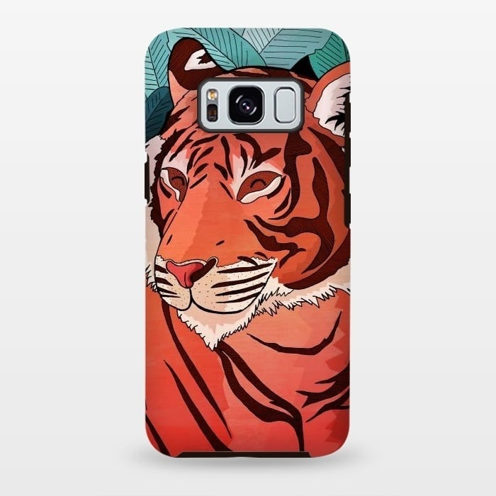 Galaxy S8 plus StrongFit Tiger in the jungle  by Steve Wade (Swade)