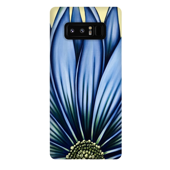 Galaxy Note 8 StrongFit Blue Daisy by Denise Cassidy Wood