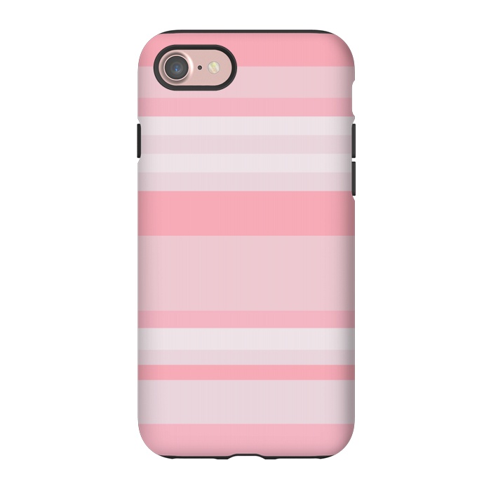 iPhone 7 StrongFit Pink Stripes by Dhruv Narelia