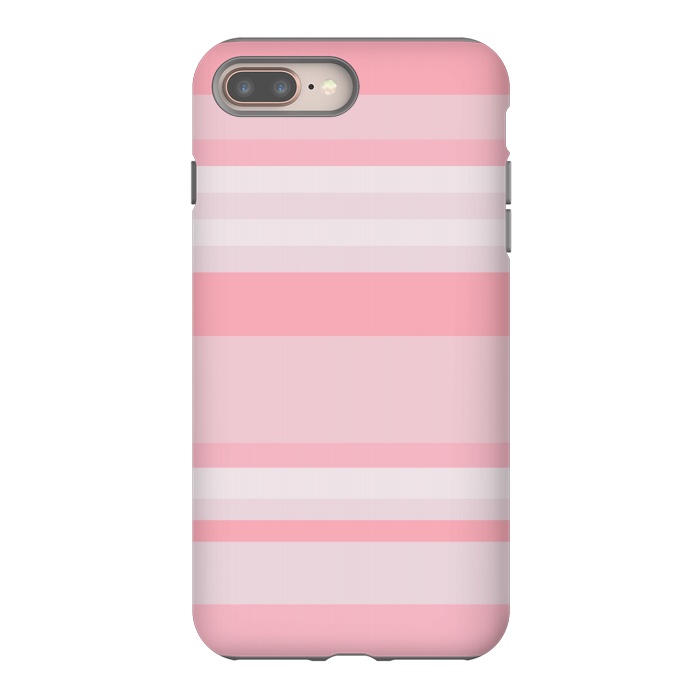 iPhone 7 plus StrongFit Pink Stripes by Dhruv Narelia