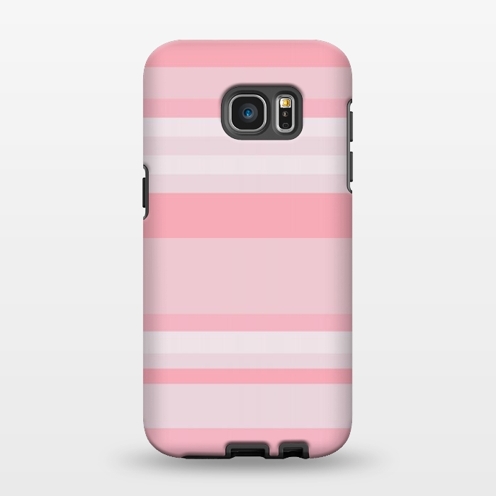 Galaxy S7 EDGE StrongFit Pink Stripes by Dhruv Narelia