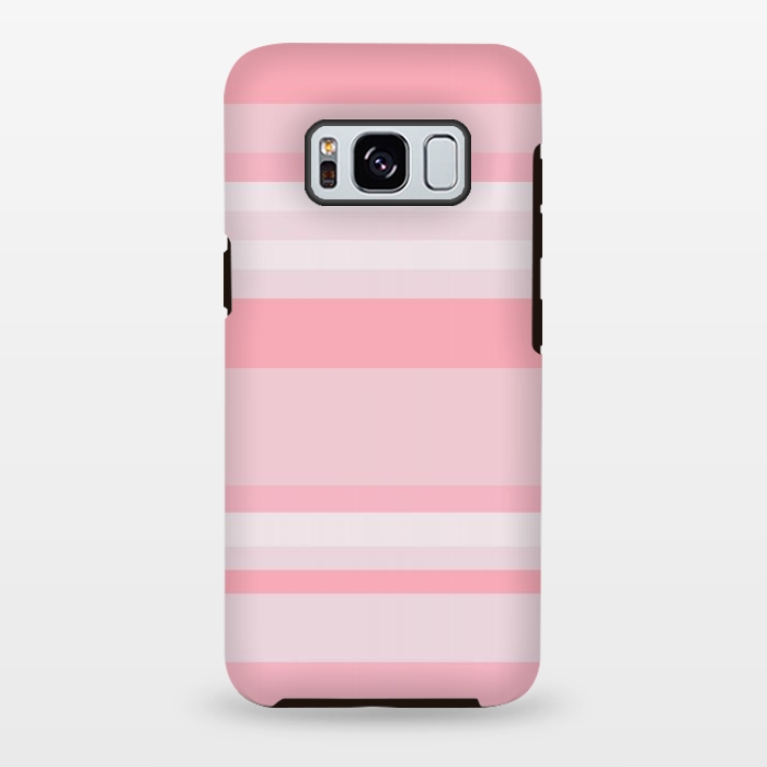 Galaxy S8 plus StrongFit Pink Stripes by Dhruv Narelia