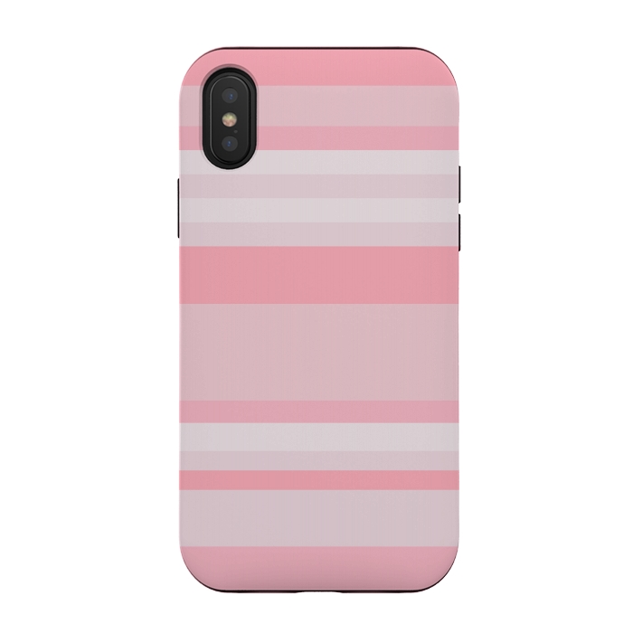 iPhone Xs / X StrongFit Pink Stripes by Dhruv Narelia