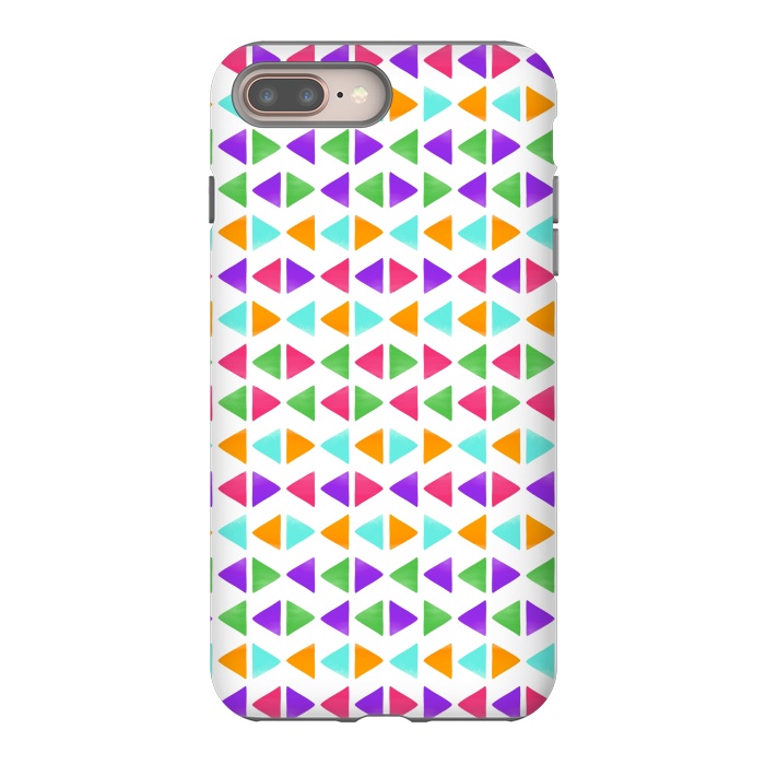 iPhone 7 plus StrongFit Colorful Triangles by Dhruv Narelia