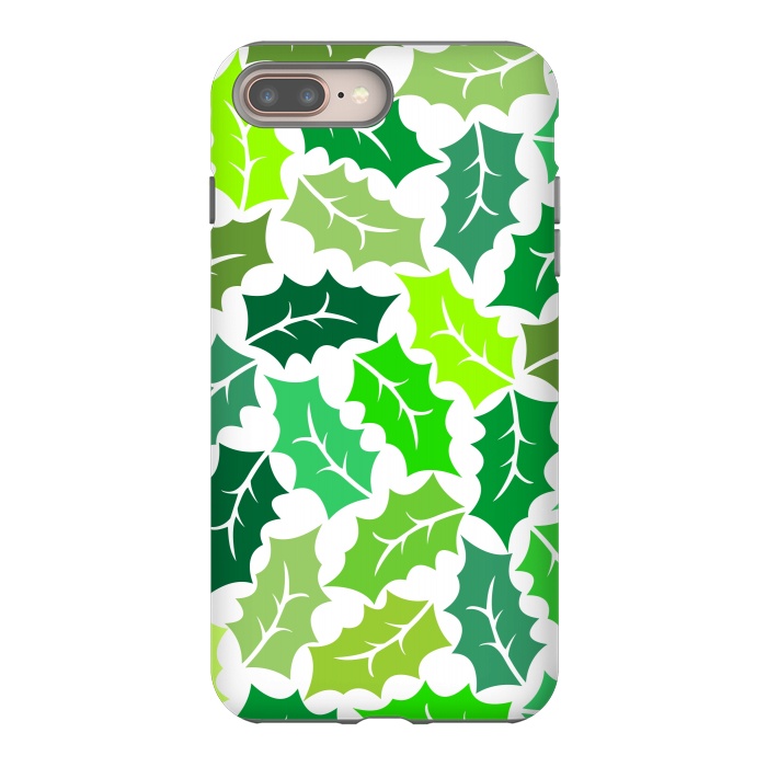 iPhone 7 plus StrongFit Green Leaves Pattern by Dhruv Narelia