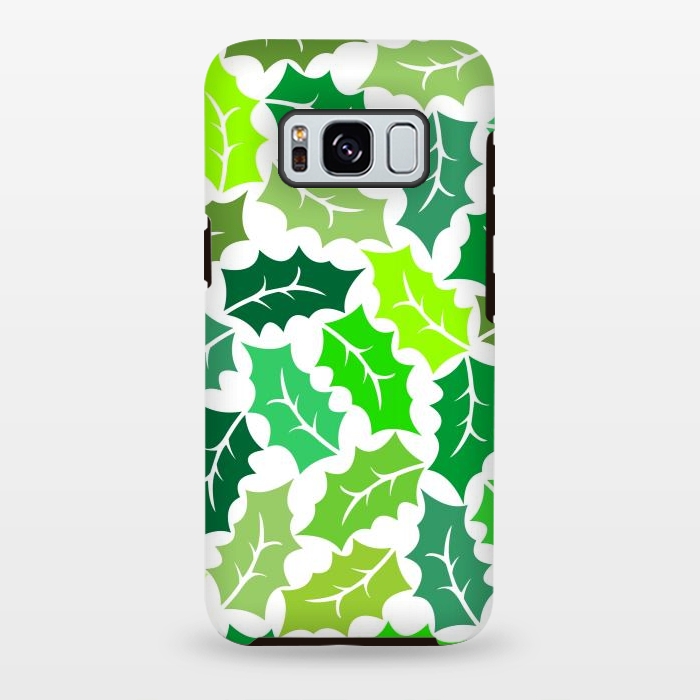 Galaxy S8 plus StrongFit Green Leaves Pattern by Dhruv Narelia