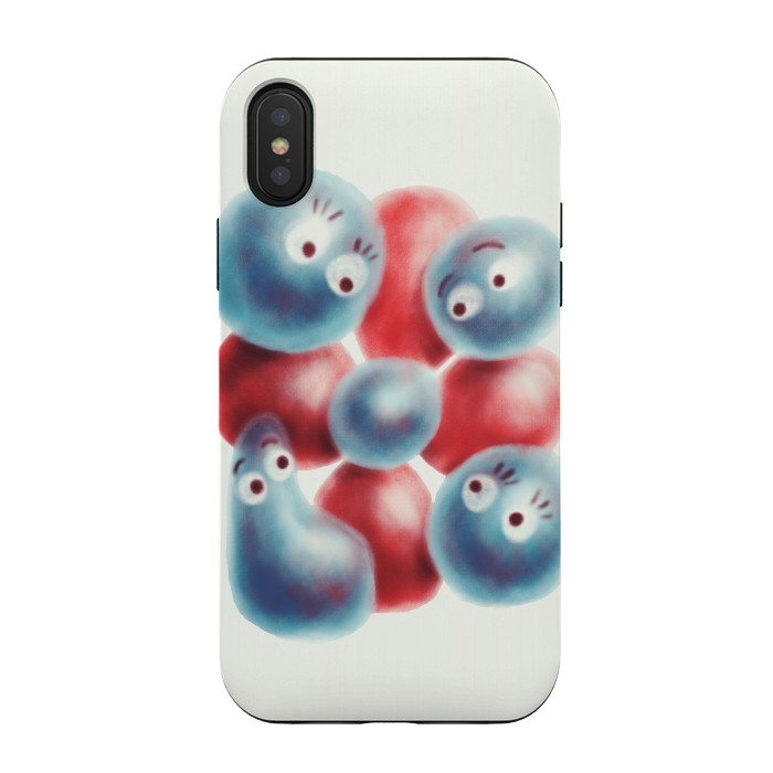iPhone Xs / X StrongFit Cute Shiny Pearl Characters And Flower by Boriana Giormova