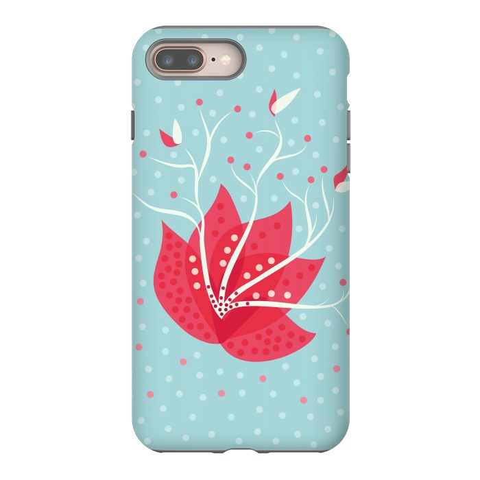 iPhone 7 plus StrongFit Exotic Pink Winter Flower by Boriana Giormova