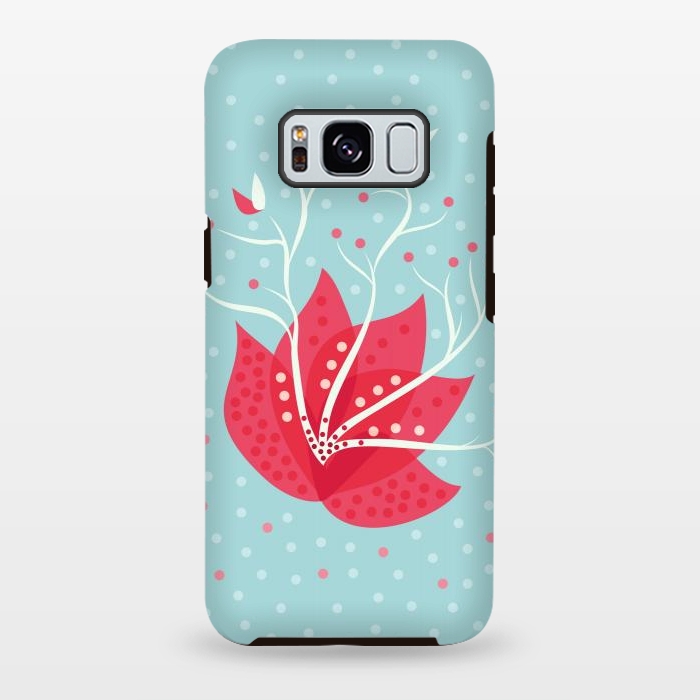 Galaxy S8 plus StrongFit Exotic Pink Winter Flower by Boriana Giormova