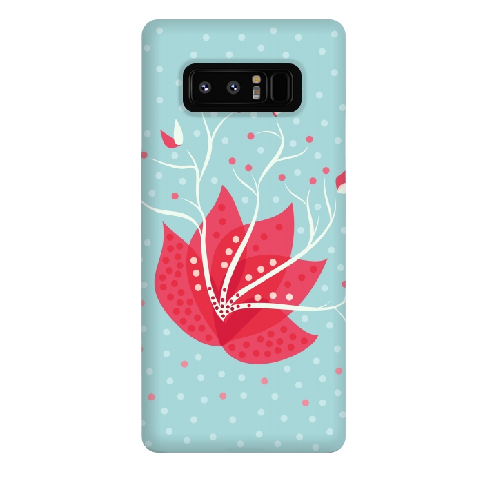 Galaxy Note 8 StrongFit Exotic Pink Winter Flower by Boriana Giormova