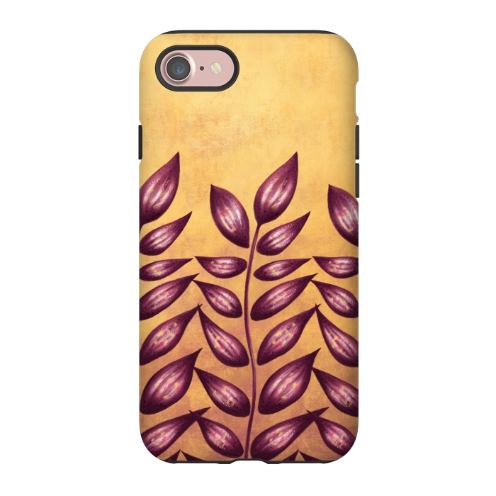 iPhone 7 StrongFit Abstract Plant With Purple Leaves by Boriana Giormova