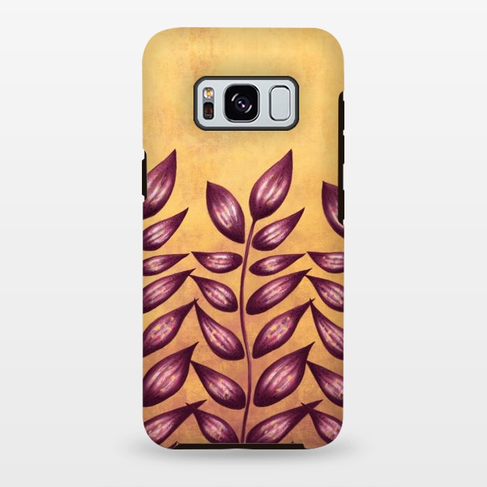Galaxy S8 plus StrongFit Abstract Plant With Purple Leaves by Boriana Giormova