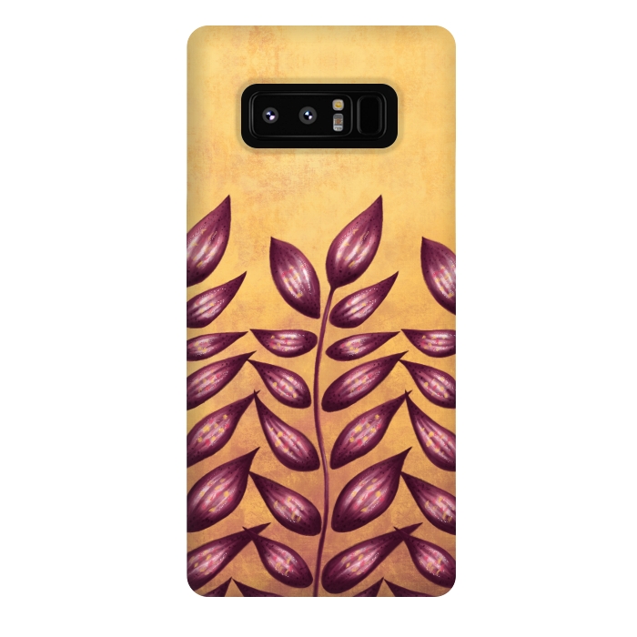 Galaxy Note 8 StrongFit Abstract Plant With Purple Leaves by Boriana Giormova