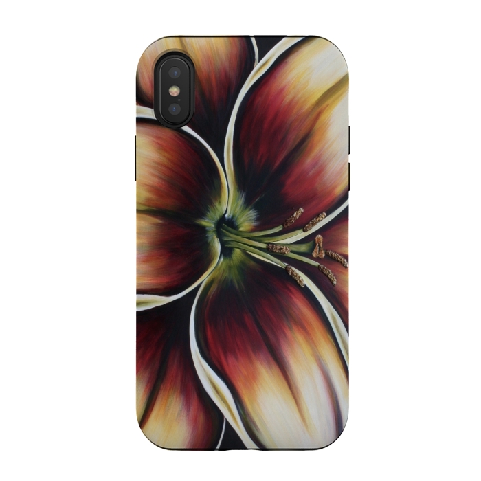 iPhone Xs / X StrongFit Sunset Lily by Denise Cassidy Wood
