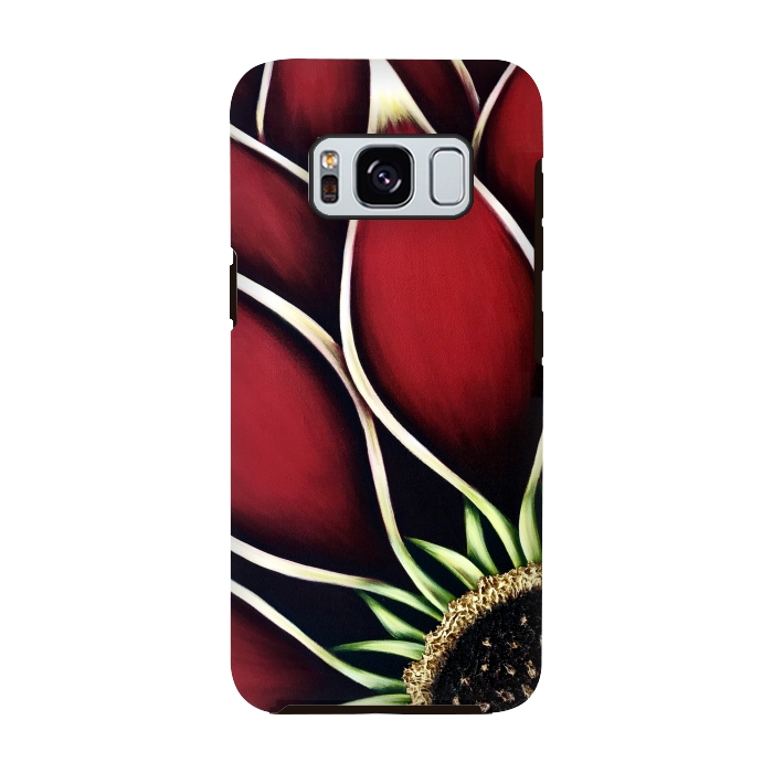 Galaxy S8 StrongFit Red Dahlia by Denise Cassidy Wood