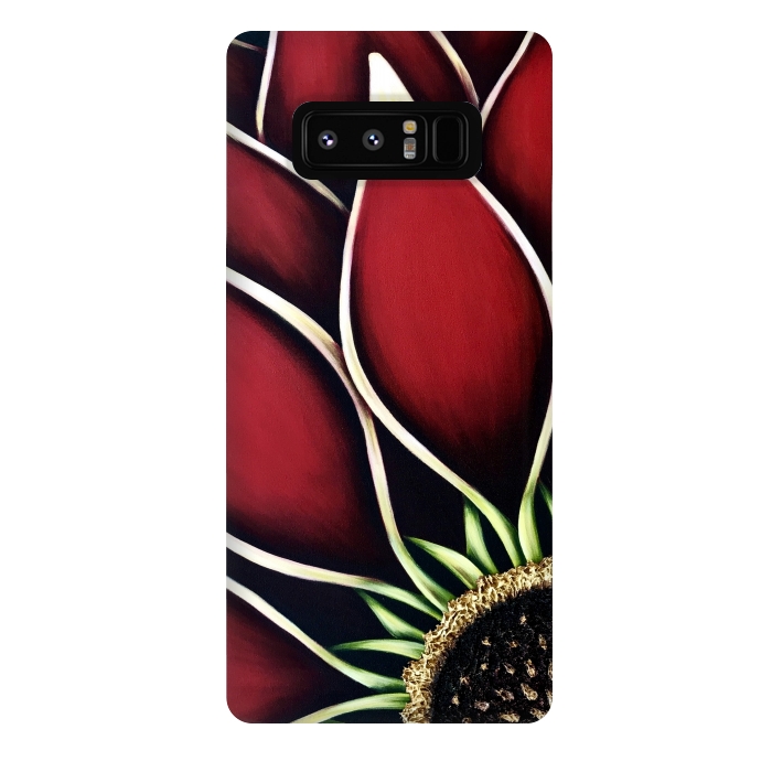 Galaxy Note 8 StrongFit Red Dahlia by Denise Cassidy Wood