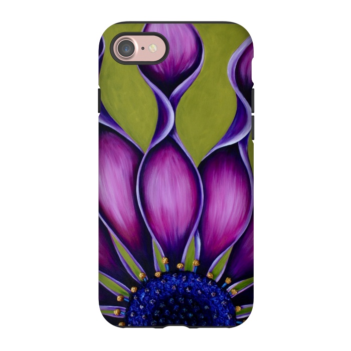 iPhone 7 StrongFit Purple African Daisy by Denise Cassidy Wood