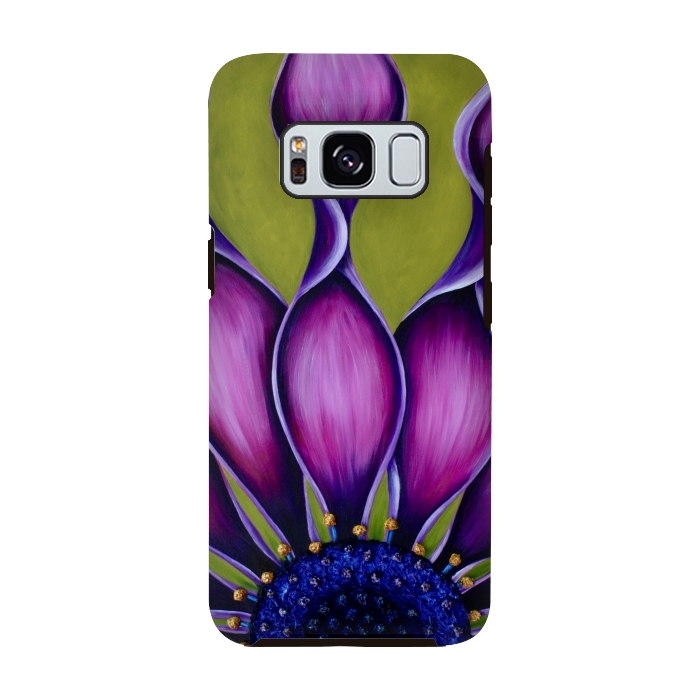Galaxy S8 StrongFit Purple African Daisy by Denise Cassidy Wood