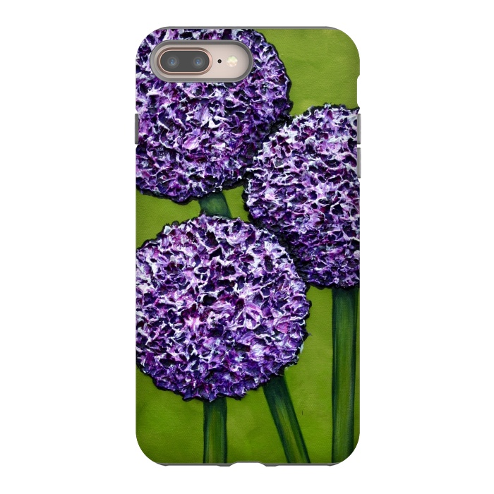 iPhone 7 plus StrongFit Purple Allium by Denise Cassidy Wood