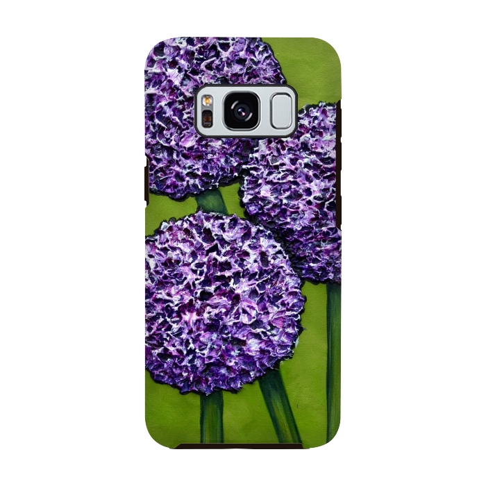 Galaxy S8 StrongFit Purple Allium by Denise Cassidy Wood