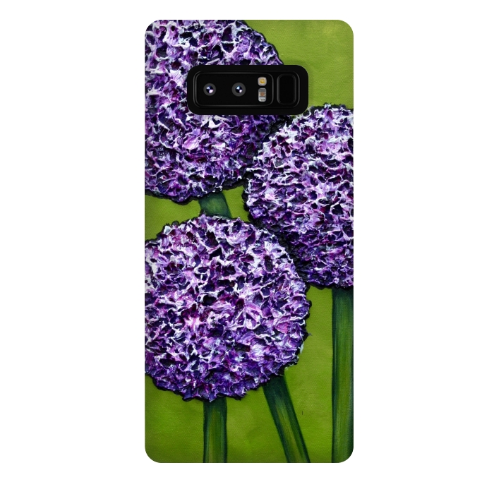 Galaxy Note 8 StrongFit Purple Allium by Denise Cassidy Wood