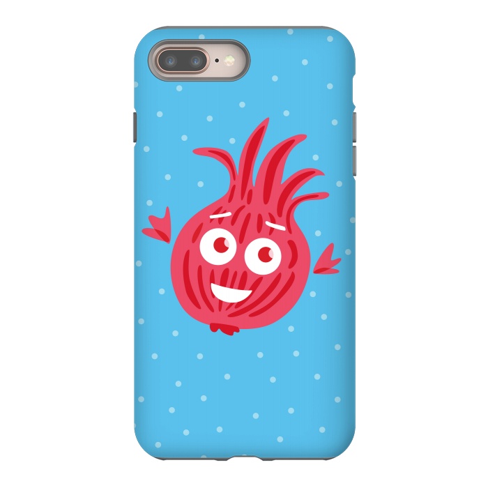 iPhone 7 plus StrongFit Cute Red Onion Character by Boriana Giormova