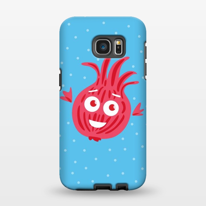 Galaxy S7 EDGE StrongFit Cute Red Onion Character by Boriana Giormova