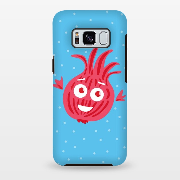 Galaxy S8 plus StrongFit Cute Red Onion Character by Boriana Giormova