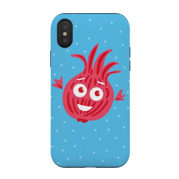 iPhone Xs / X StrongFit Cute Red Onion Character by Boriana Giormova