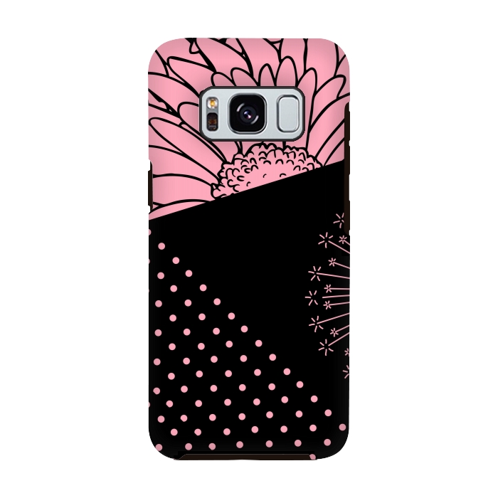 Galaxy S8 StrongFit pink floral pattern by MALLIKA