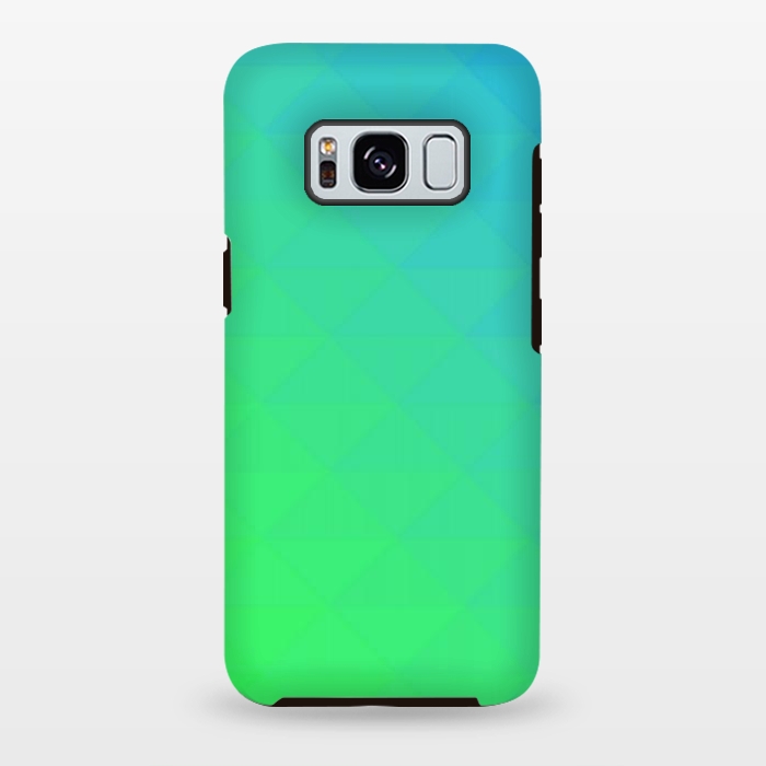 Galaxy S8 plus StrongFit blue green triangle pattern by MALLIKA
