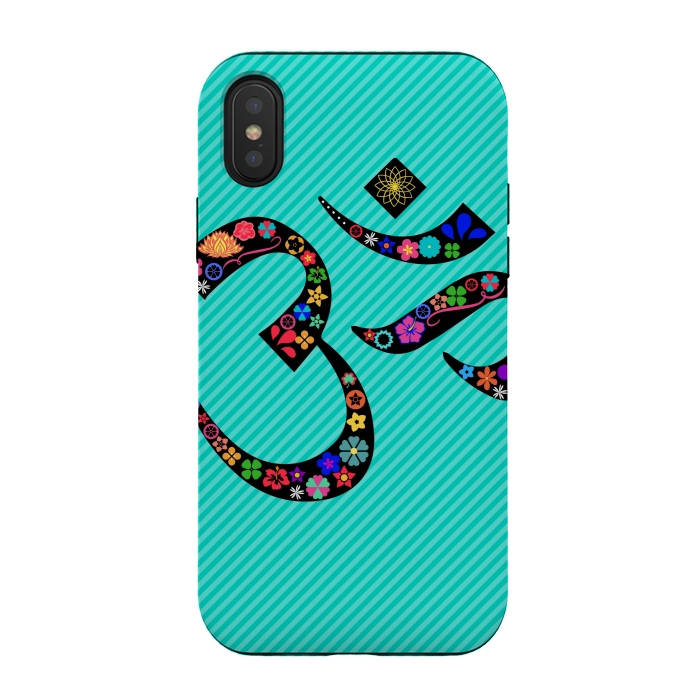 iPhone Xs / X StrongFit floral om designs by MALLIKA