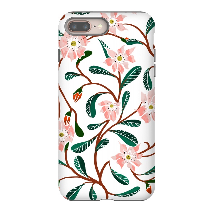 iPhone 7 plus StrongFit Floral Deco by Uma Prabhakar Gokhale