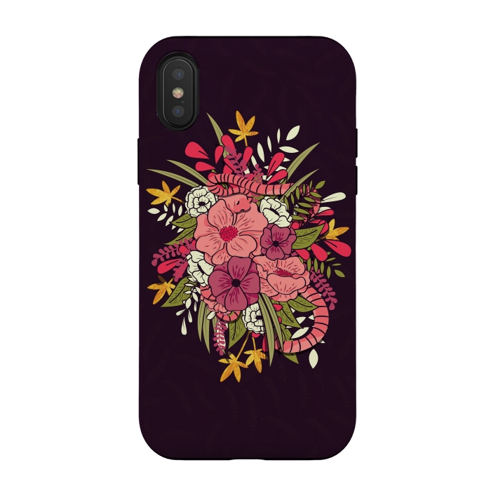 iPhone Xs / X StrongFit Jungle Bouquet 001 by Jelena Obradovic
