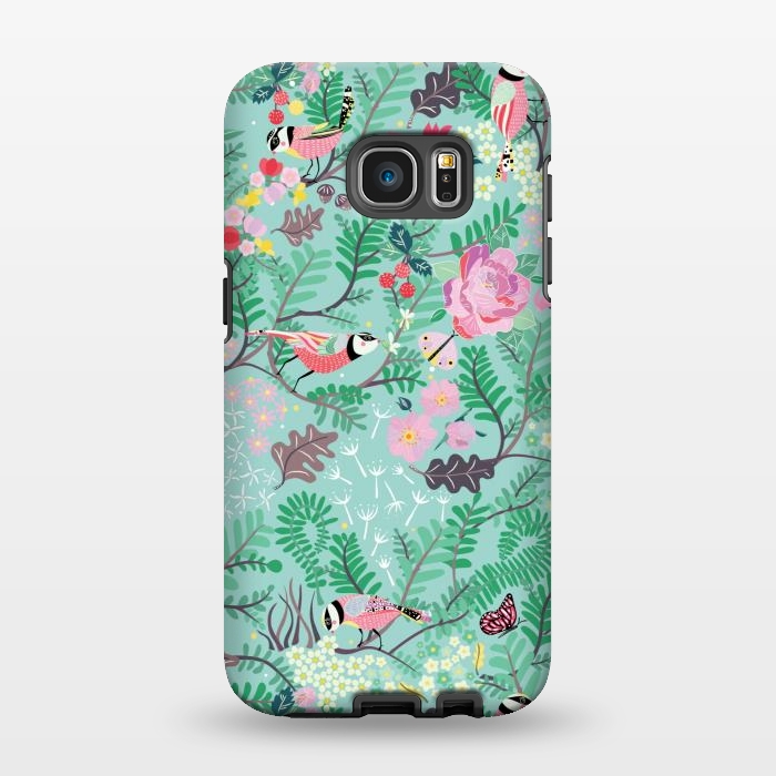 Galaxy S7 EDGE StrongFit The Secret Garden - Mint by Stefania Pochesci