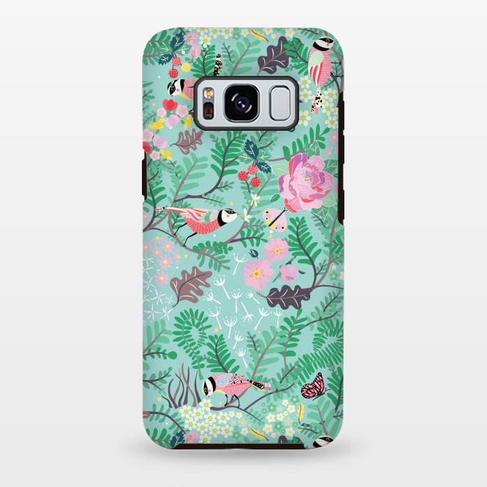 Galaxy S8 plus StrongFit The Secret Garden - Mint by Stefania Pochesci