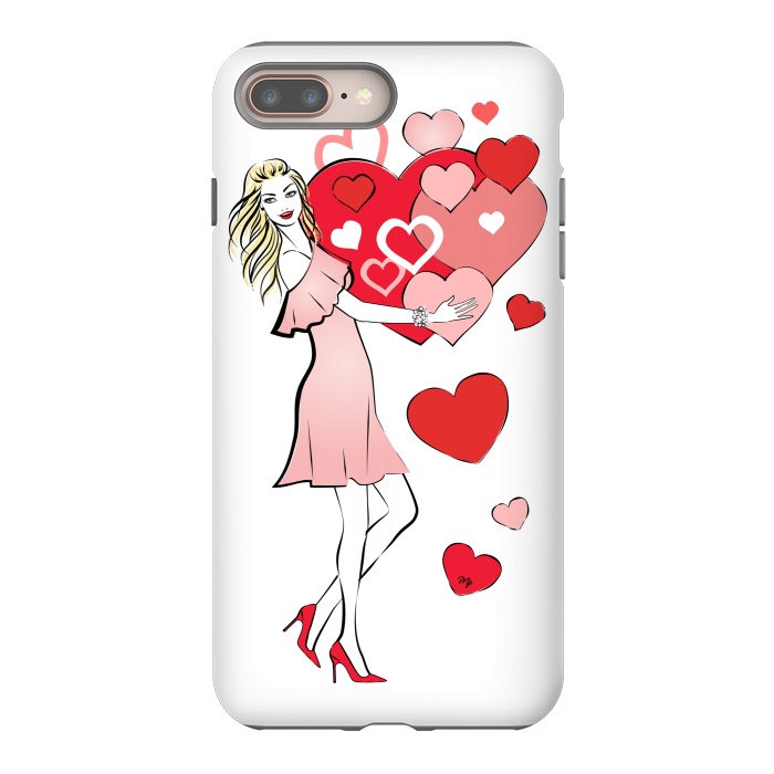 iPhone 7 plus StrongFit Queen of Hearts by Martina