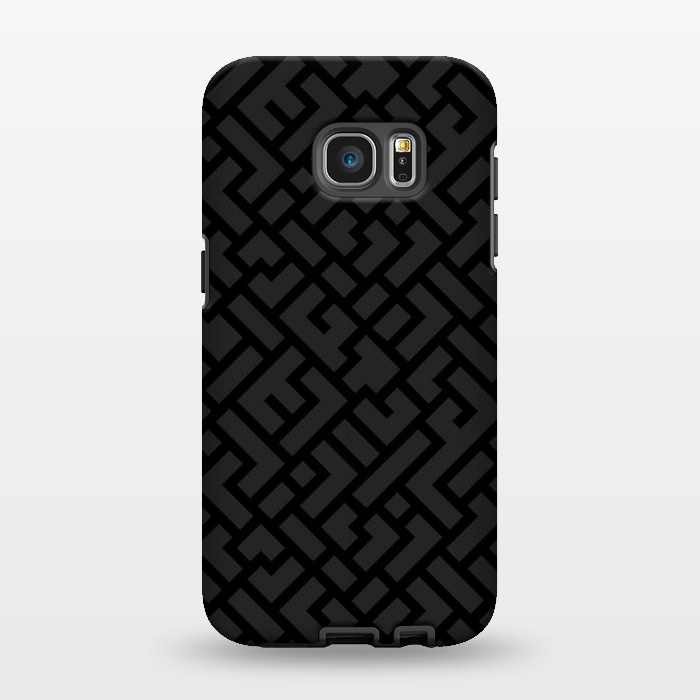 Galaxy S7 EDGE StrongFit Black Labyrinth by Sitchko