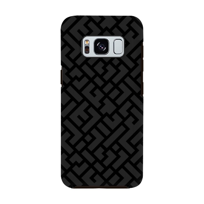 Galaxy S8 StrongFit Black Labyrinth by Sitchko